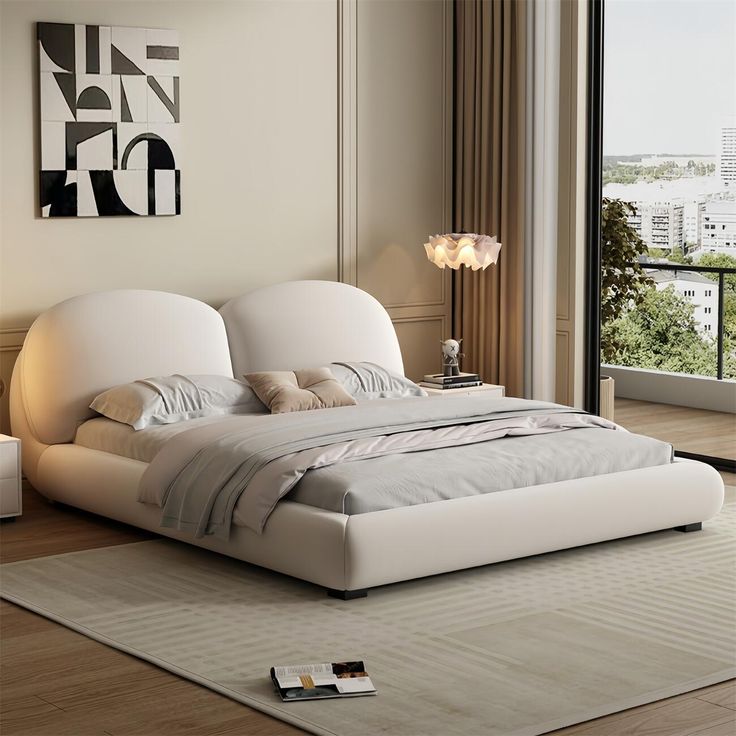 Cloud Curve Upholstered Bed