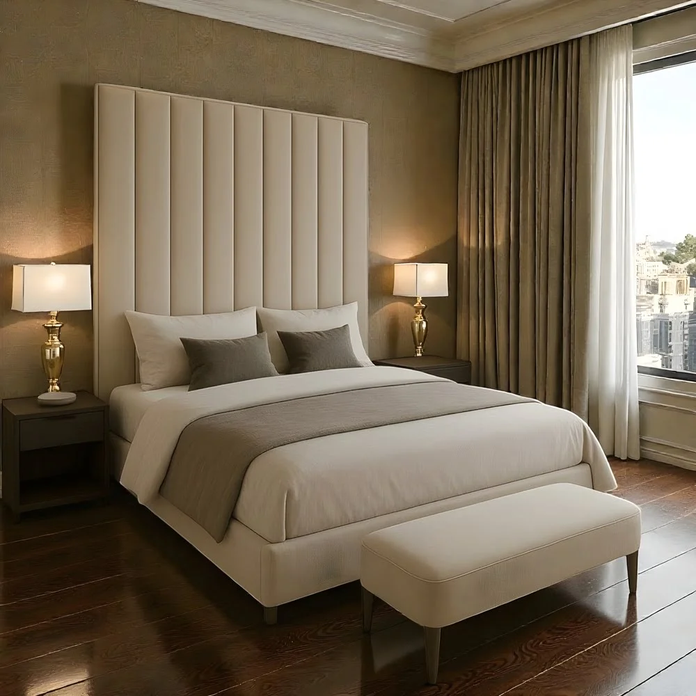 Vanderbilt Wall Panel Vertical Channel Tufted Bed