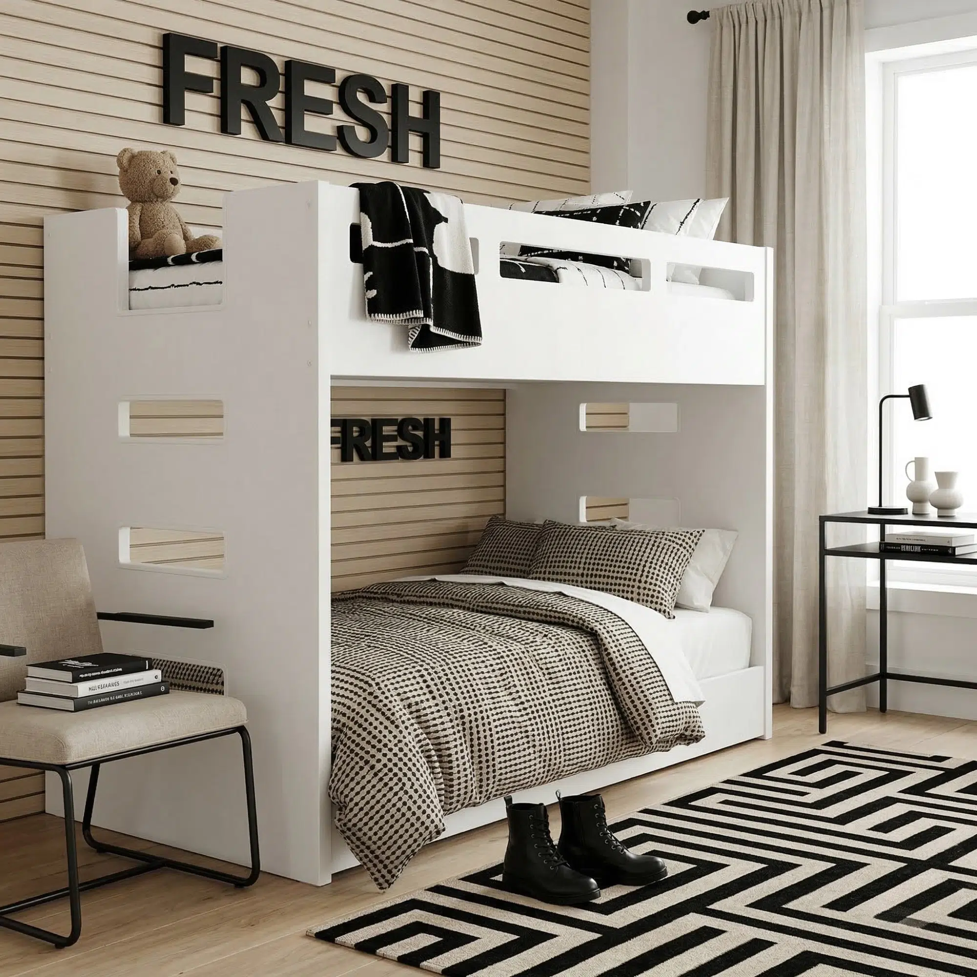 The Nova Minimalist Kids Low Loft Bed