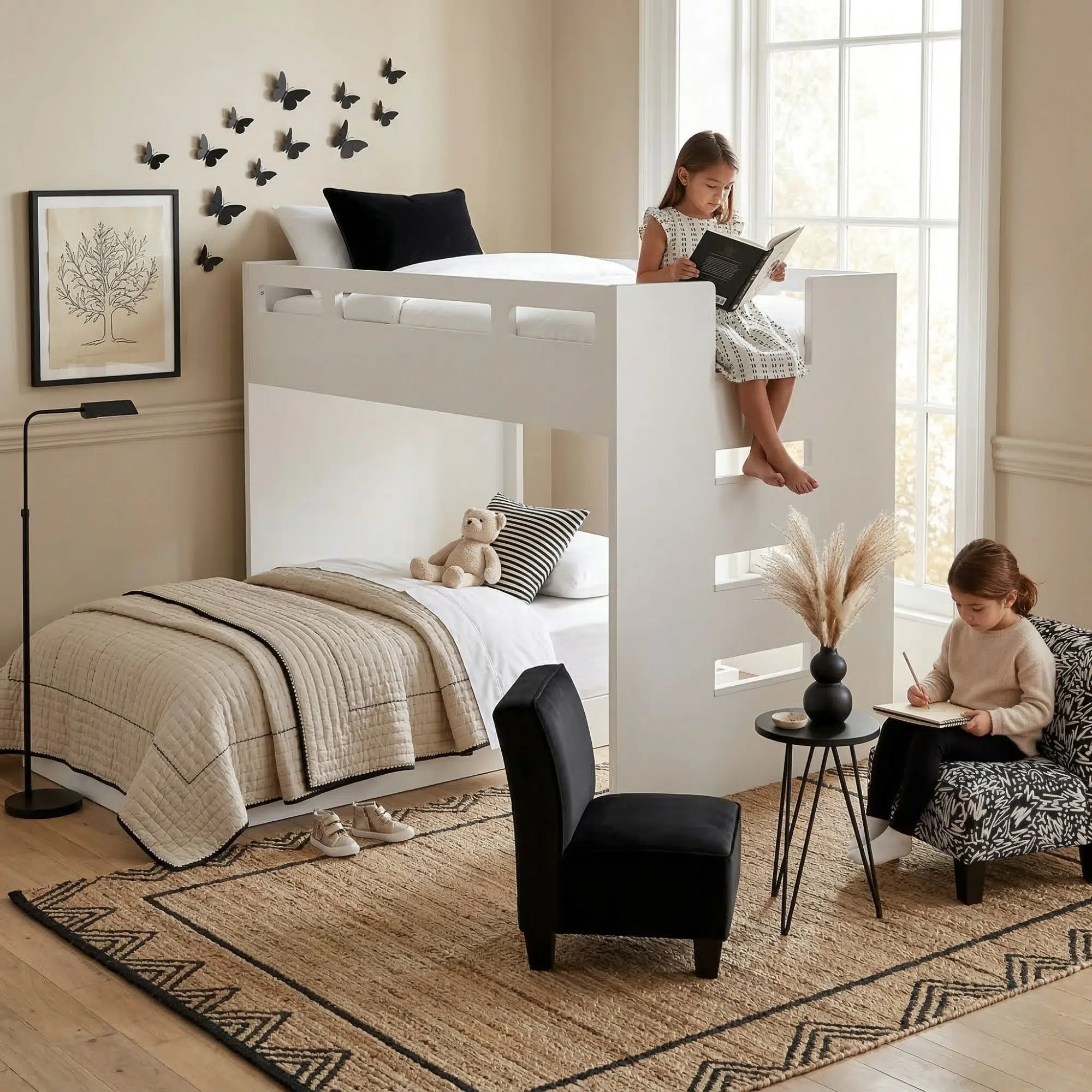 The Nova Minimalist Kids Low Loft Bed