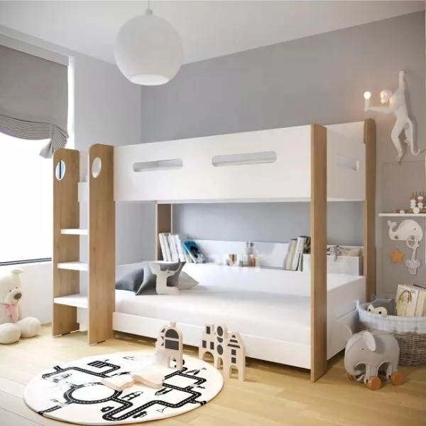 The Nordic White & Oak Multi-Functional Bunk Bed