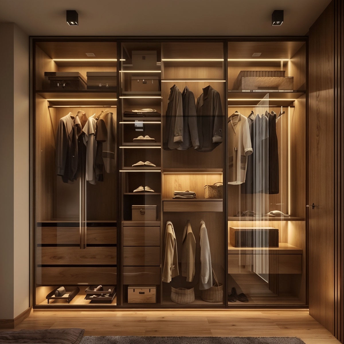 The Horizon Elite Built-In Glass Wardrobe & Luxury Closet System