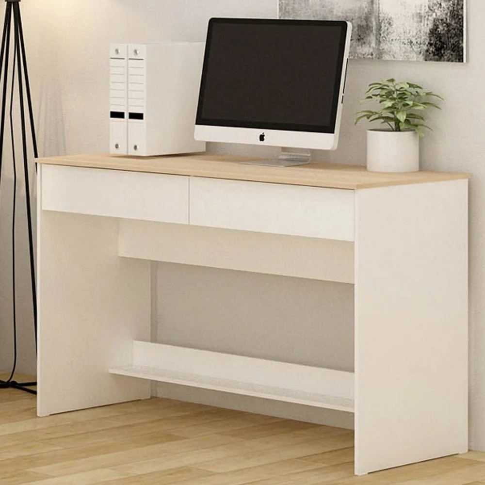 Minimalist Dual-Drawer Study Desk