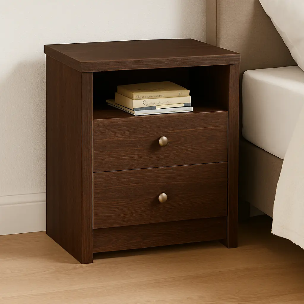 Classic Two-Drawer Bedside Table