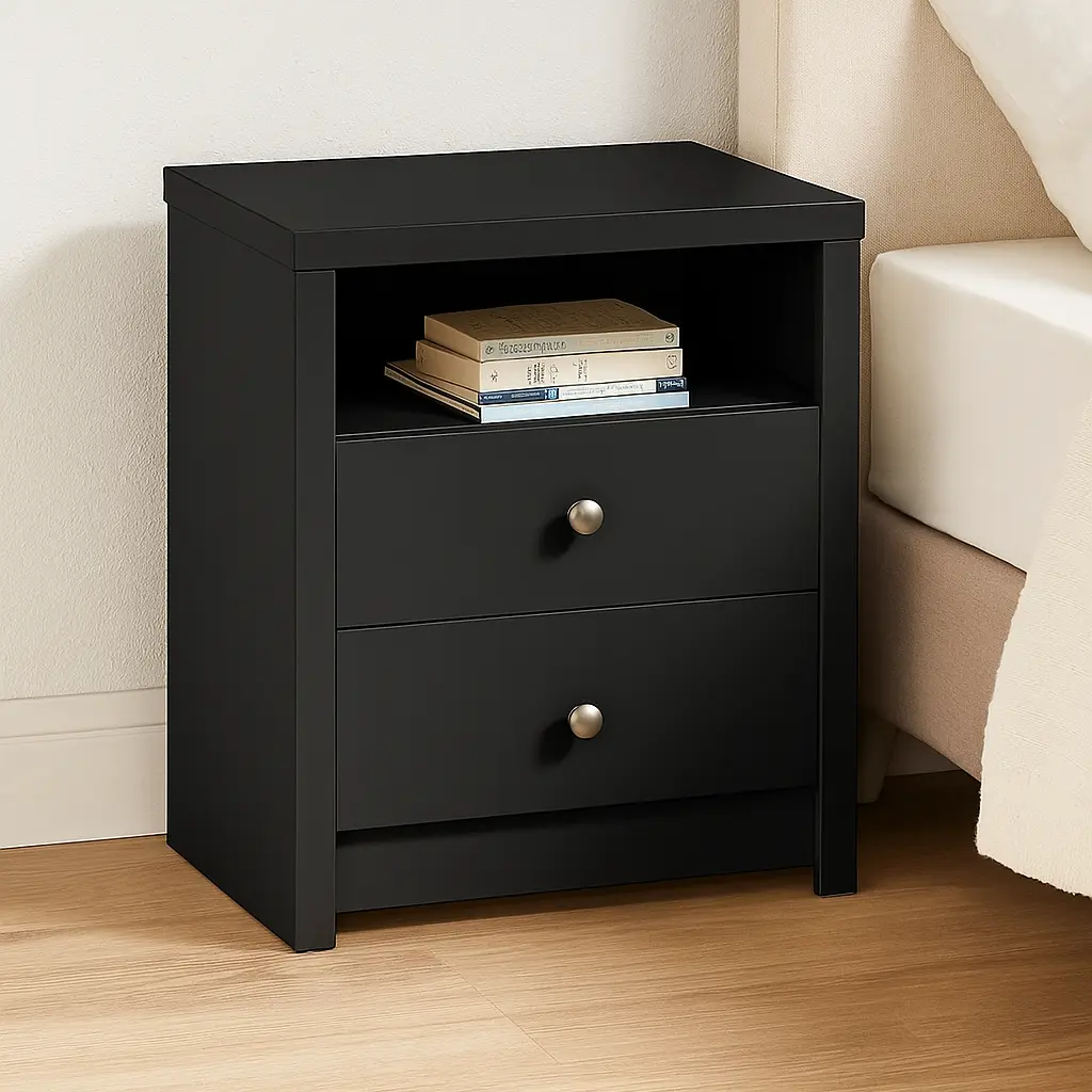 Classic Two-Drawer Bedside Table