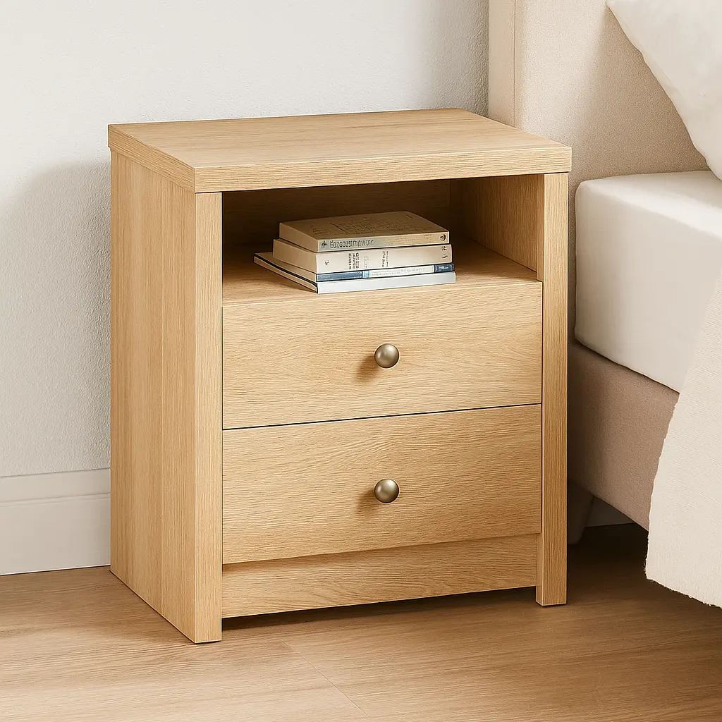 Classic Two-Drawer Bedside Table