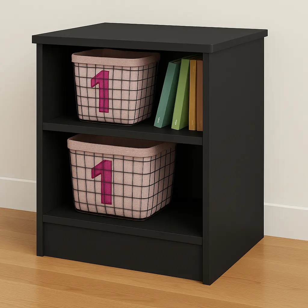 Minimalist Open-Shelving Bedside Storage Unit