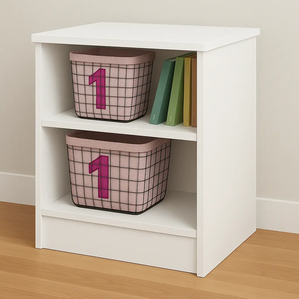 Minimalist Open-Shelving Bedside Storage Unit
