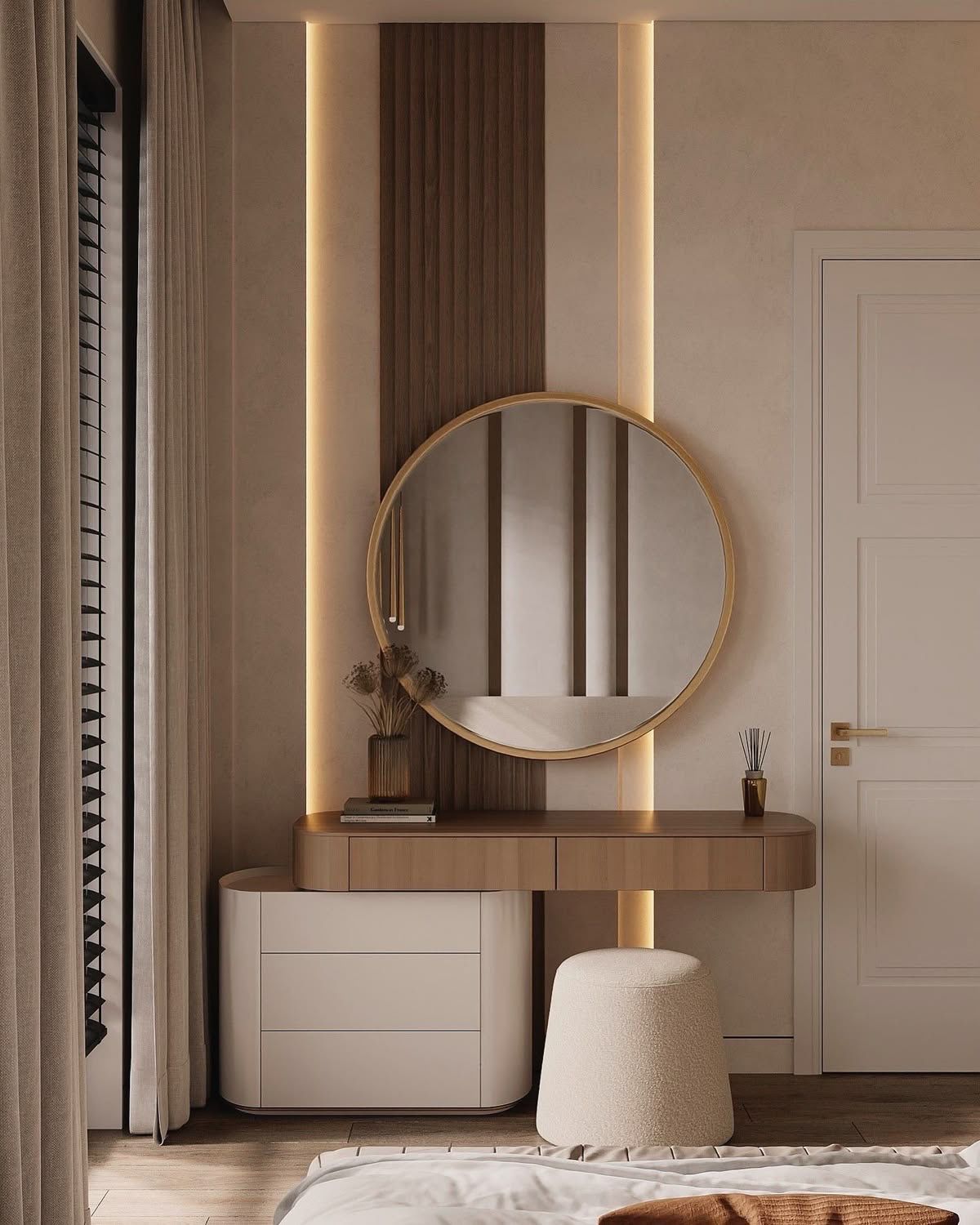 Modern Minimalist Floating Vanity with Integrated Drawers