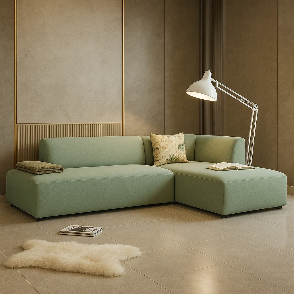 Modern Minimalist L-Shape Sectional Sofa