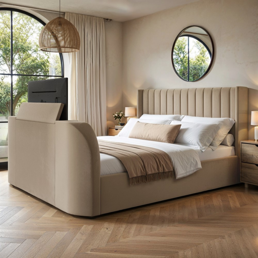 Premium Smart TV Bed with Integrated Motorized Lifter