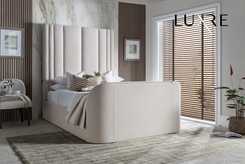 Ethereal Tall-Panel Smart Multimedia Bed
