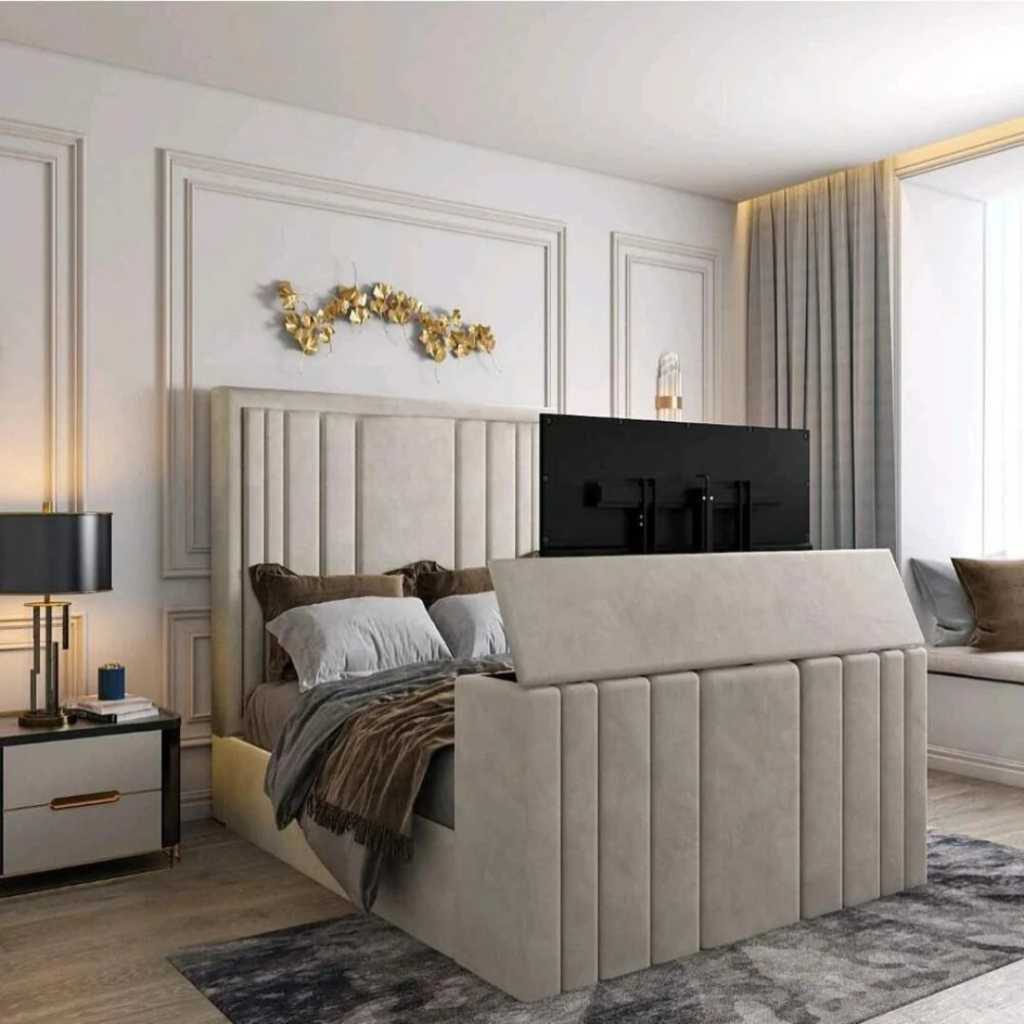 Noir Vertical-Panel Smart Multimedia Bed