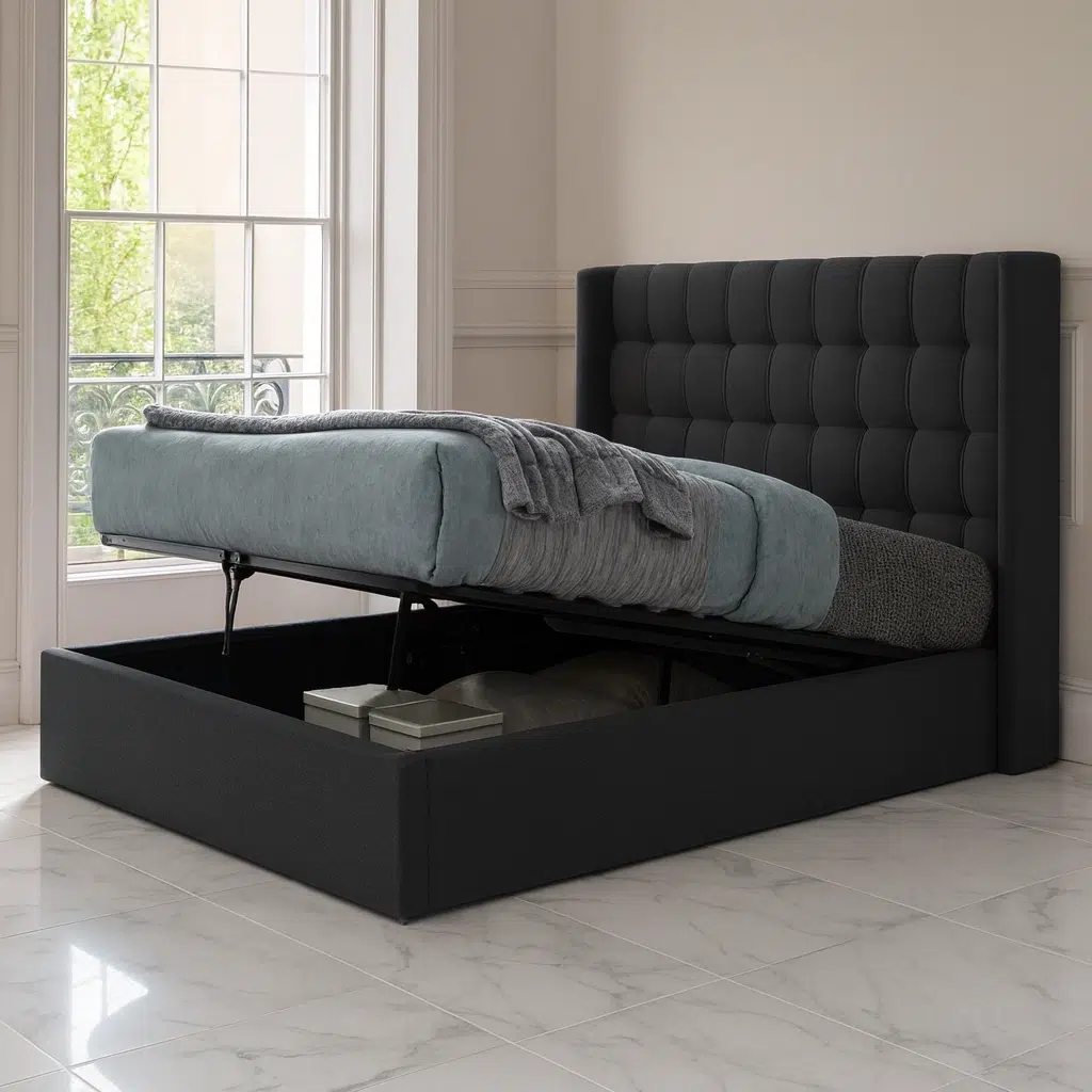 Majestic Tufted Storage Bed