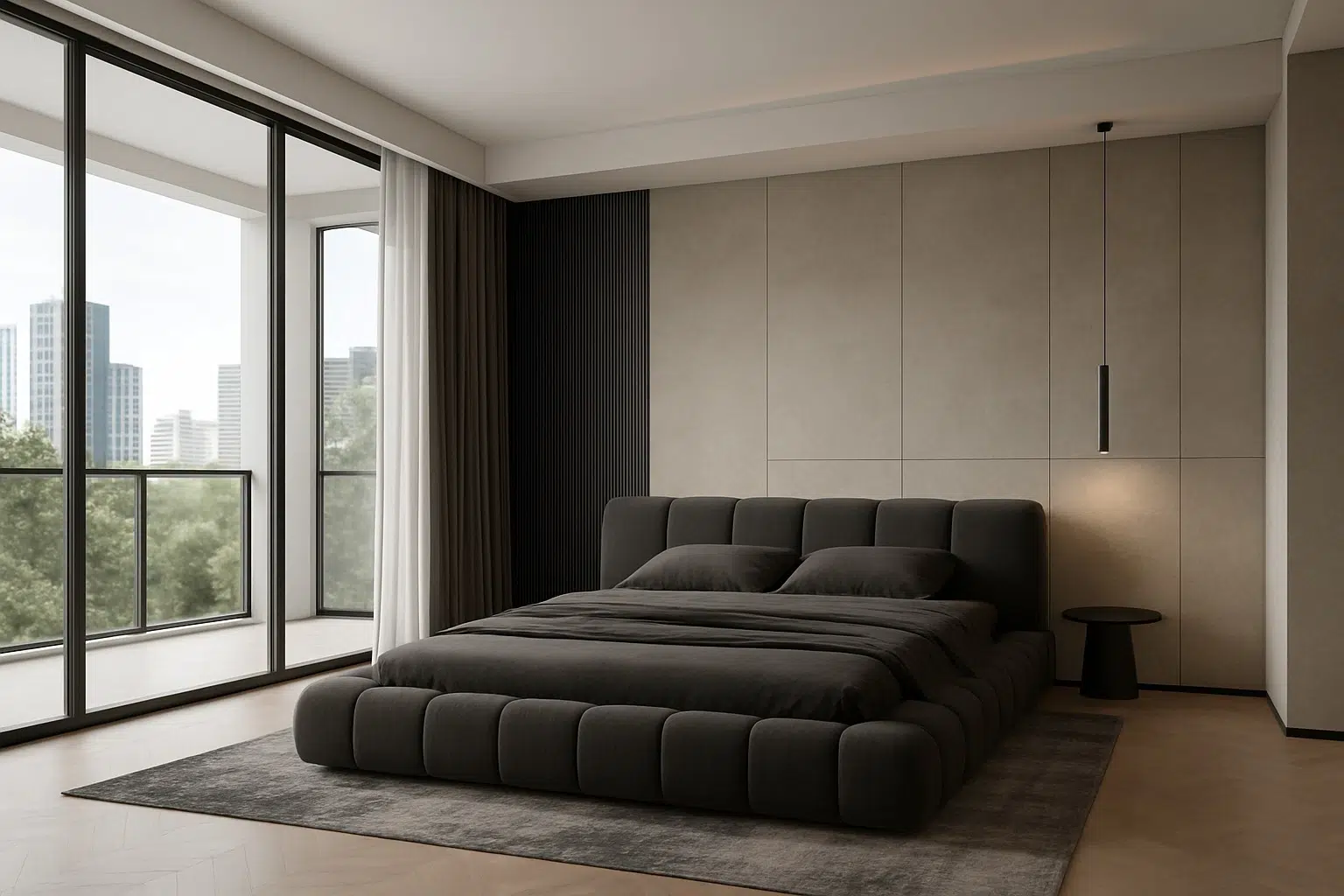 Zen-Minimalist Cloud Platform Bed