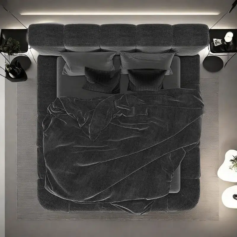 Zen-Minimalist Cloud Platform Bed