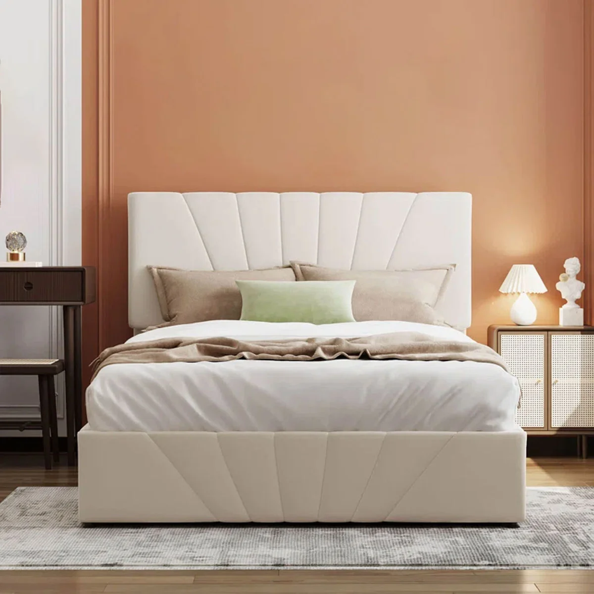 Radiant Sunburst Upholstered Bed
