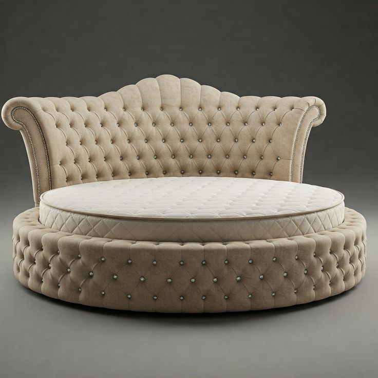 Majestic Shell Moon Tufted Bed