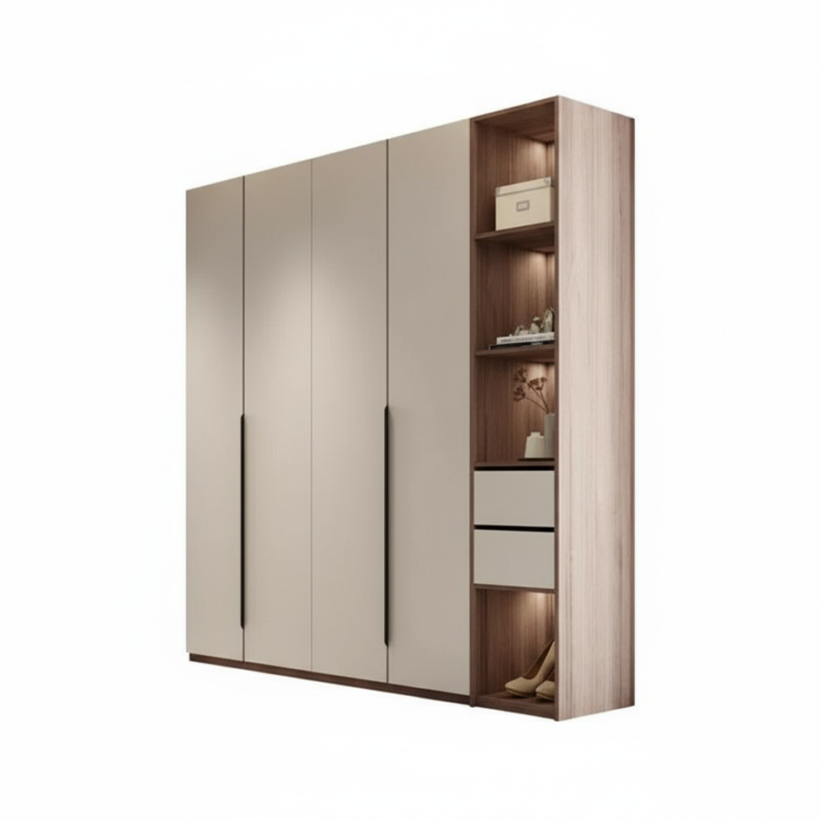 Moderna Open-Hutch Wardrobe Suite
