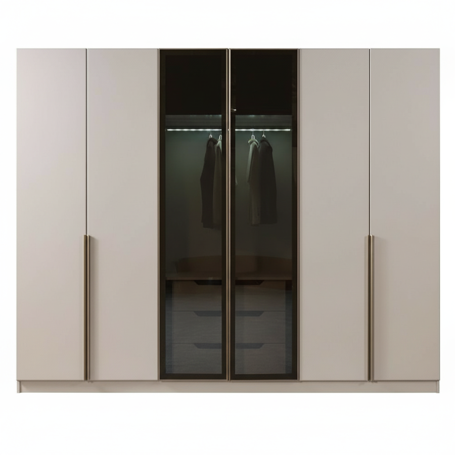 Lumina Glass-Panel Wardrobe Suite