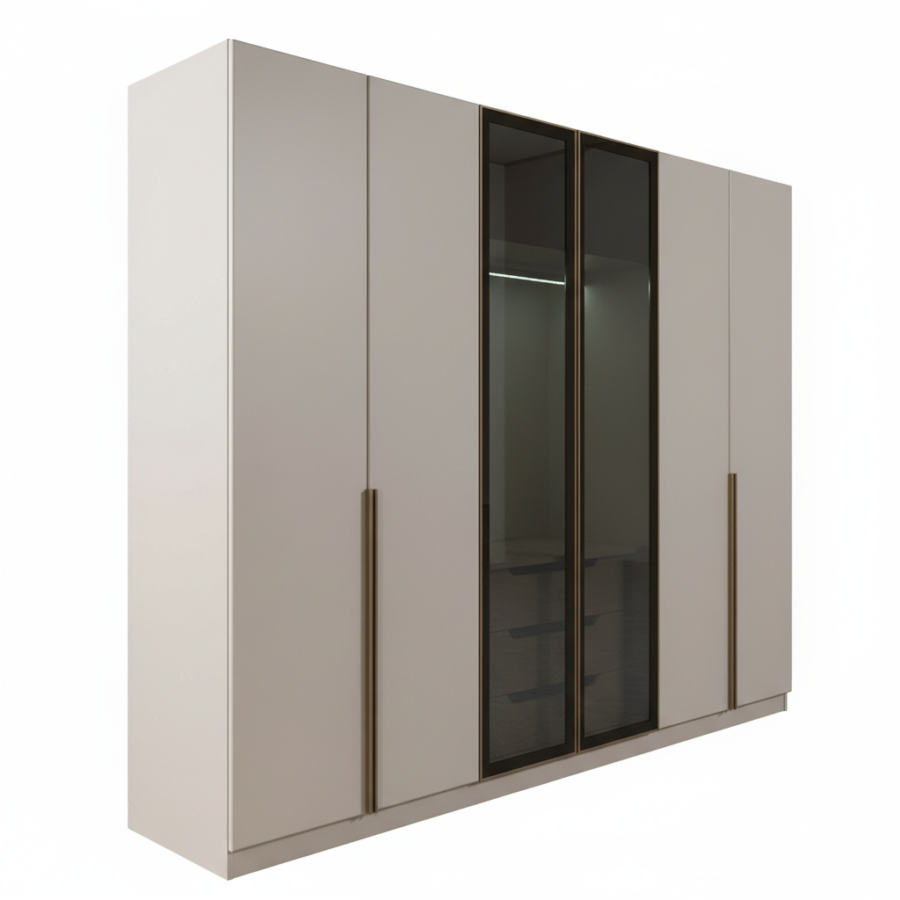 Lumina Glass-Panel Wardrobe Suite