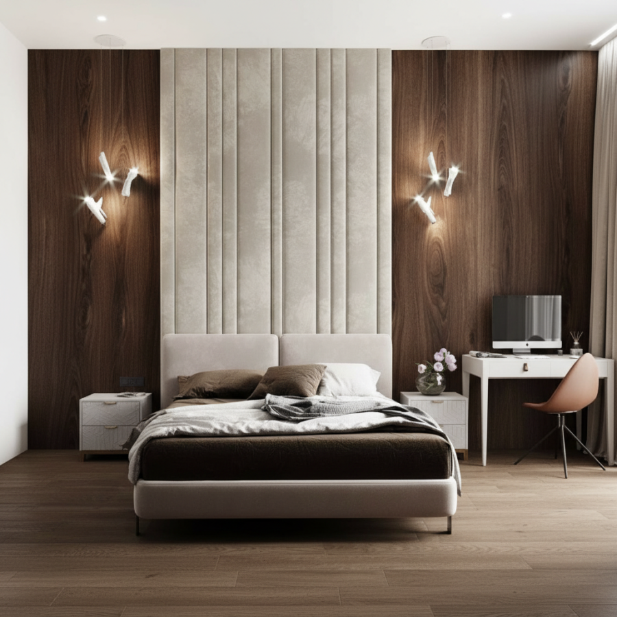 Milano Dual-Tone Wall-Panel Bed