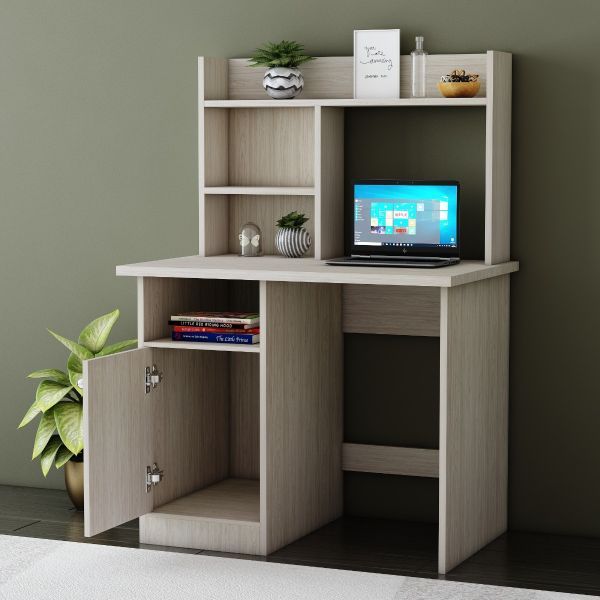 Compact Oak Study Workstation