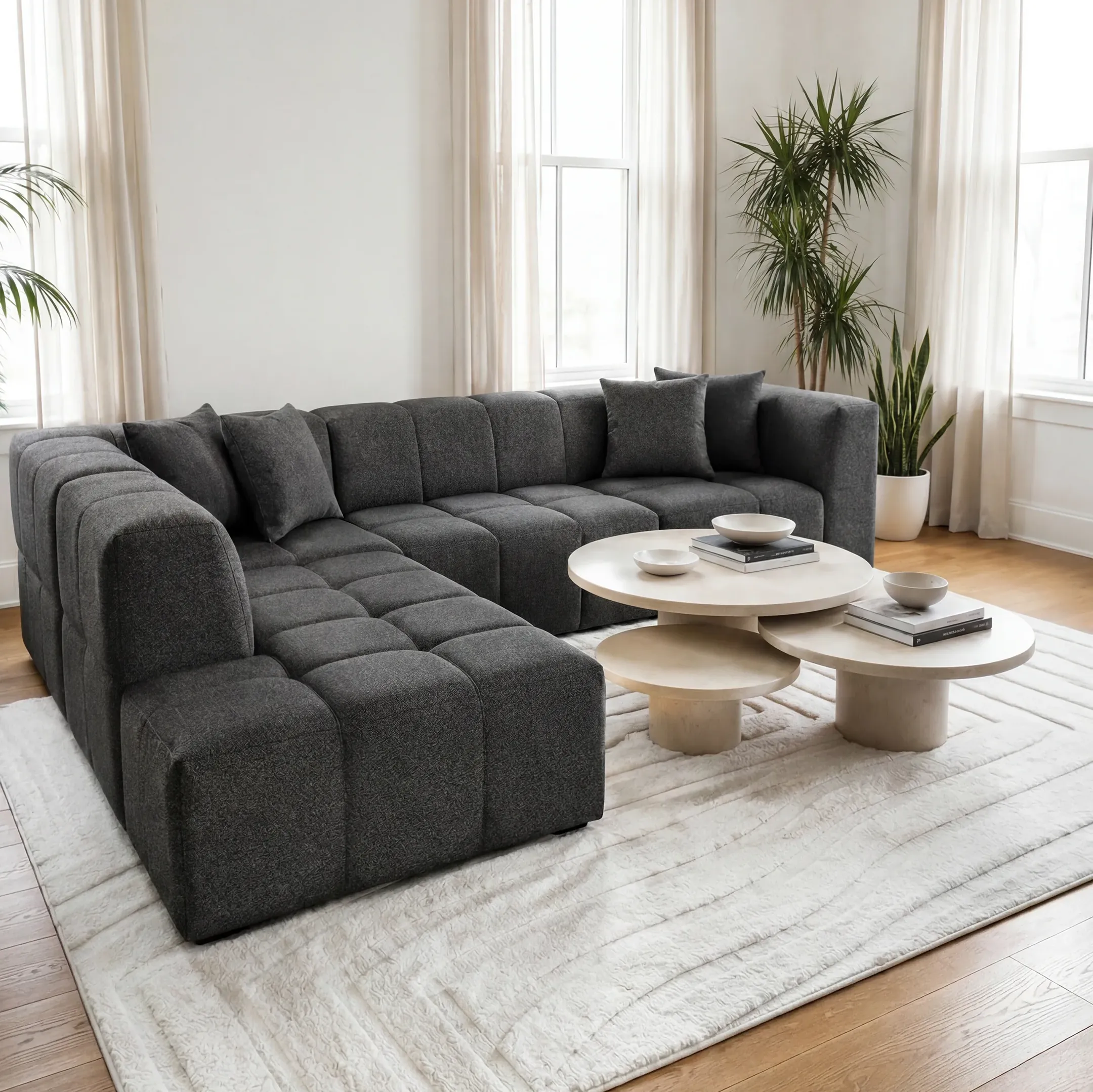 Midnight Grid Modular Sectional