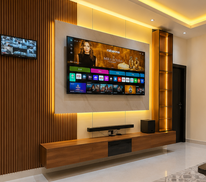 Apex Glow Wall Panel TV Unit