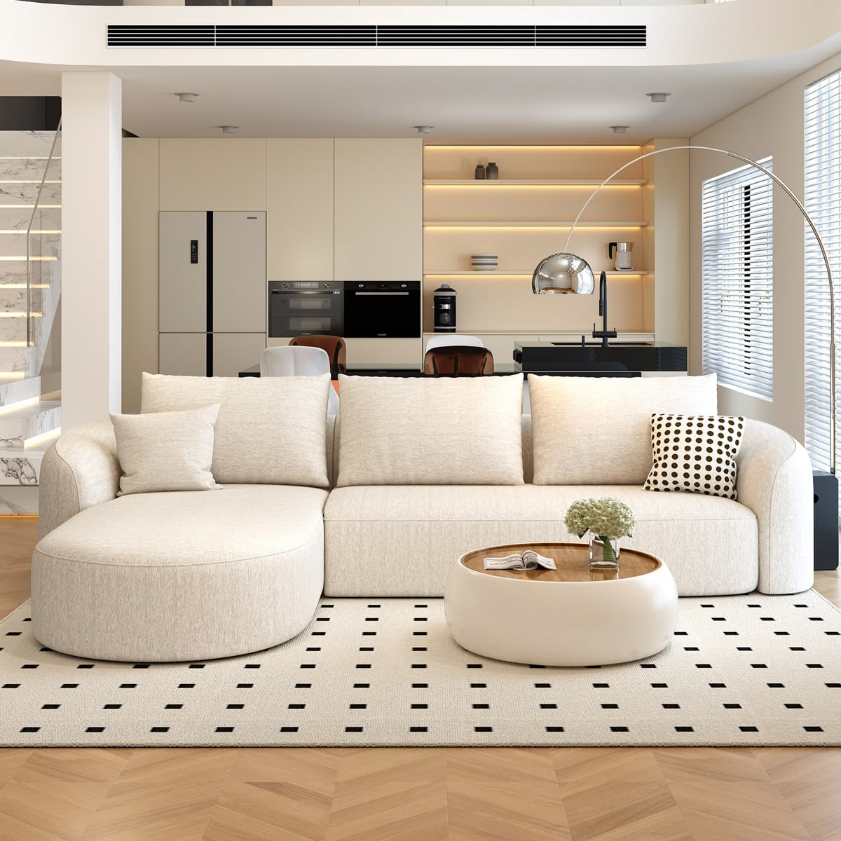 Artisan Curved Chaise Sectional