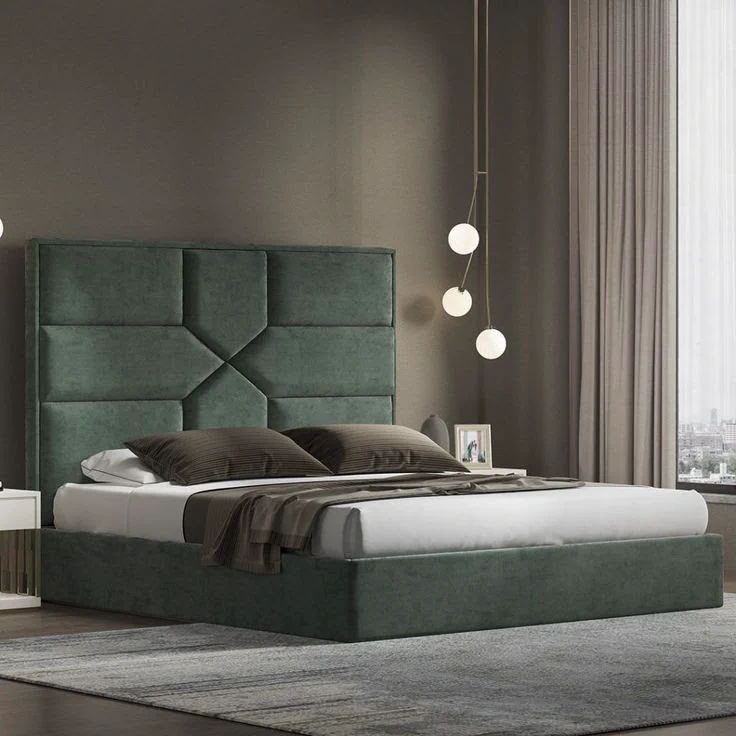 Belvedere Geometric Tufted Bed