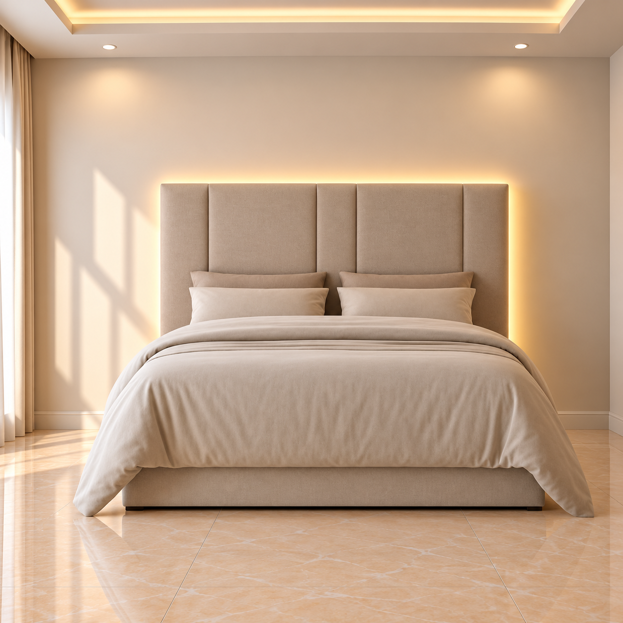 Brentwood Backlit Panel Bed