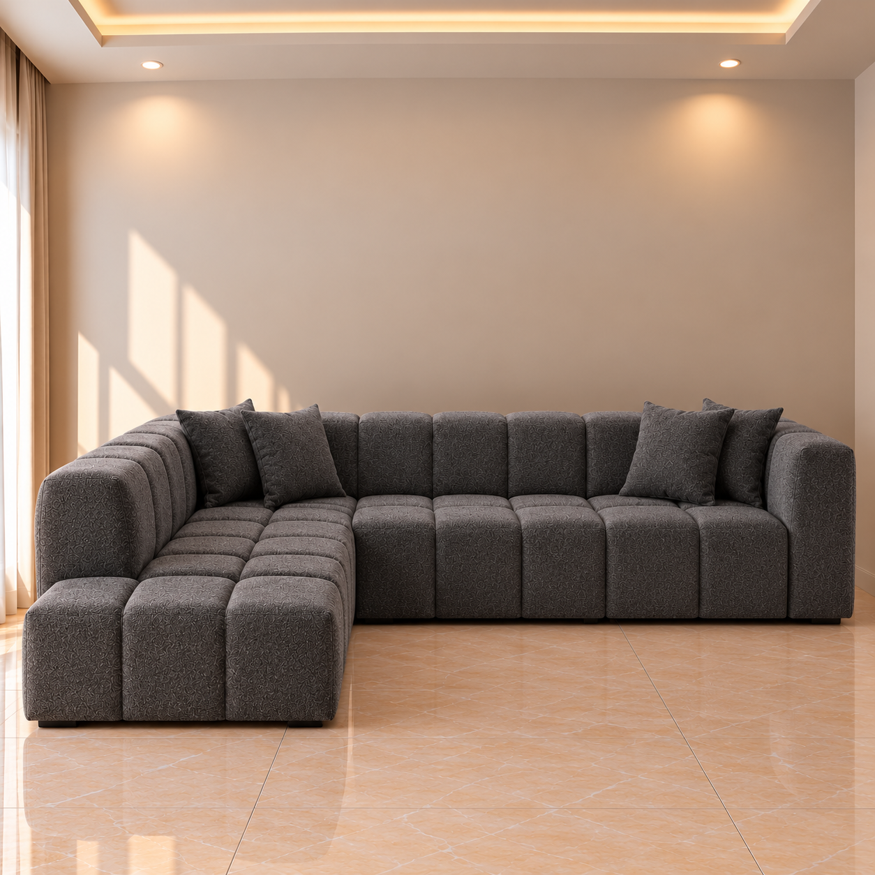 Midnight Grid Modular Sectional